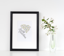 Load image into Gallery viewer, South Carolina State Map Art Print