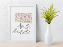 Load image into Gallery viewer, South Dakota State Map Art Print