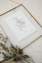 Load image into Gallery viewer, April Birth Flower - Sweet Pea Mini Original Drawing