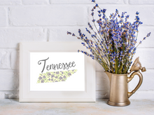 Load image into Gallery viewer, Tennessee State Map Art Print