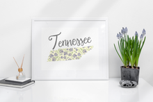 Load image into Gallery viewer, Tennessee State Map Art Print