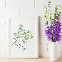 Load image into Gallery viewer, Texas State Map Art Print