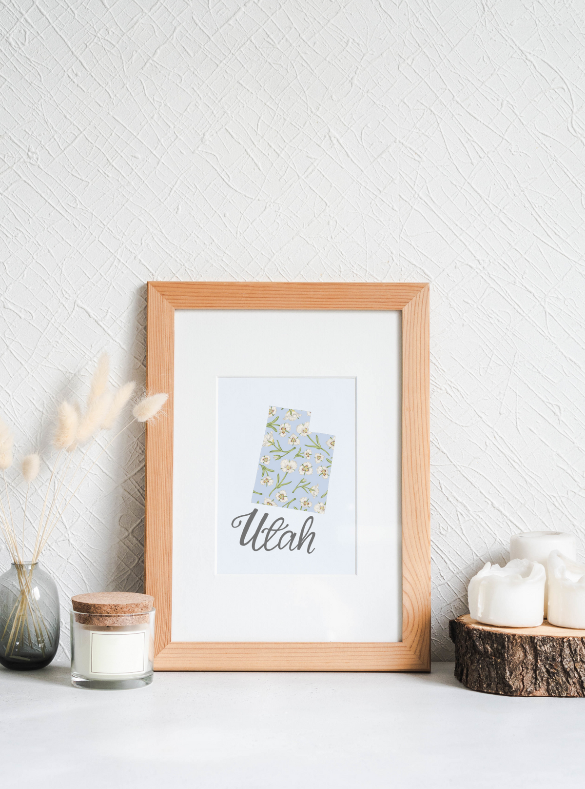 Utah State Map Art Print