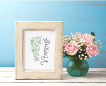 Load image into Gallery viewer, Vermont State Map Art Print