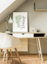 Load image into Gallery viewer, Vermont State Map Art Print