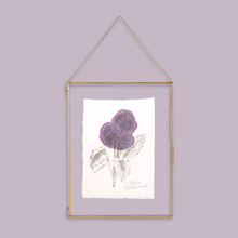 Load image into Gallery viewer, Viola Flower - Mini Original Drawing