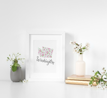 Load image into Gallery viewer, Washington State Map Art Print