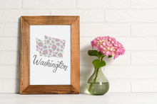 Load image into Gallery viewer, Washington State Map Art Print