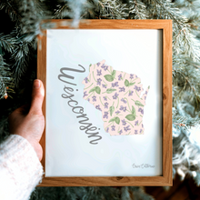 Load image into Gallery viewer, Wisconsin State Map Art Print