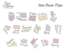 Load image into Gallery viewer, State Flower Map Ornaments
