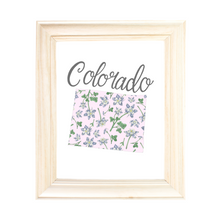 Load image into Gallery viewer, Colorado State Map Art Print