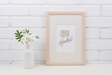 Load image into Gallery viewer, Alaska State Flower Map Art Print