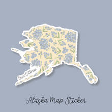 Load image into Gallery viewer, Alaska State Flower Map Vinyl Sticker