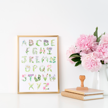 Load image into Gallery viewer, Custom Baby Name Flower Art Print