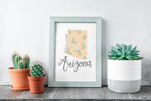 Load image into Gallery viewer, Arizona State Map Art Print
