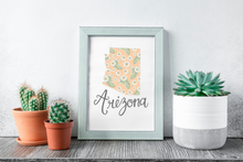 Load image into Gallery viewer, Arizona State Map Art Print