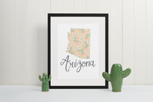 Load image into Gallery viewer, Arizona State Map Art Print