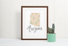 Load image into Gallery viewer, Arizona State Map Art Print