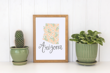 Load image into Gallery viewer, Arizona State Map Art Print