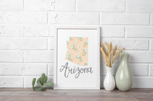 Load image into Gallery viewer, Arizona State Map Art Print
