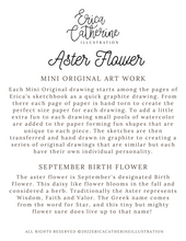 Load image into Gallery viewer, September Birth Flower - Aster Mini Original Drawing