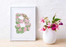 Load image into Gallery viewer, Letter B Floral Initial Art Print