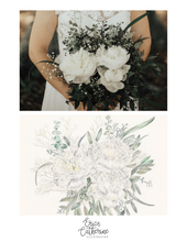 Load image into Gallery viewer, Bridal Bouquet Custom Artwork