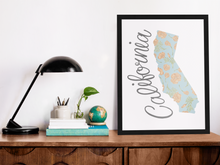 Load image into Gallery viewer, California State Map Art Print