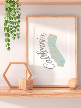Load image into Gallery viewer, California State Map Art Print