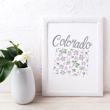 Load image into Gallery viewer, Colorado State Map Art Print