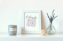 Load image into Gallery viewer, Colorado State Map Art Print