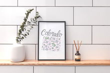 Load image into Gallery viewer, Colorado State Map Art Print