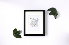 Load image into Gallery viewer, Colorado State Map Art Print