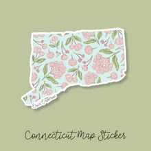 Load image into Gallery viewer, Connecticut State Flower Map Vinyl Sticker
