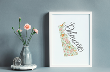 Load image into Gallery viewer, Delaware State Map Art Print