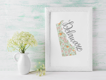 Load image into Gallery viewer, Delaware State Map Art Print