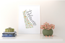 Load image into Gallery viewer, Delaware State Map Art Print