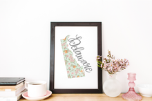 Load image into Gallery viewer, Delaware State Map Art Print