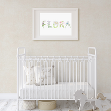 Load image into Gallery viewer, Custom Baby Name Flower Art Print