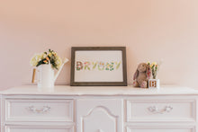 Load image into Gallery viewer, Custom Baby Name Flower Art Print