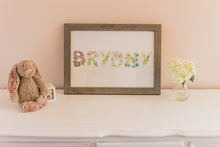 Load image into Gallery viewer, Custom Baby Name Flower Art Print