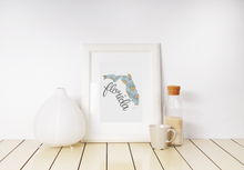 Load image into Gallery viewer, Florida State Map Art Print