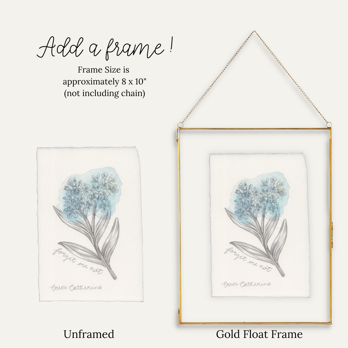 September Birth Flower - Forget me not Flower Original Artwork