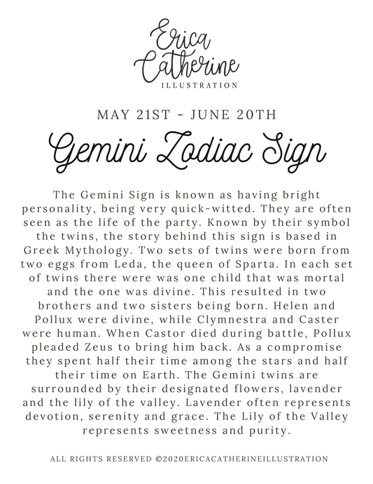 Gemini Zodiac Sign Sticker