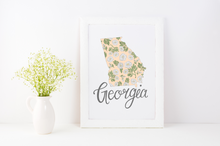 Load image into Gallery viewer, Georgia State Map Art Print