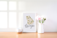 Load image into Gallery viewer, Georgia State Map Art Print