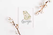 Load image into Gallery viewer, Georgia State Map Art Print
