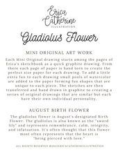 Load image into Gallery viewer, August Birth Flower - Gladiolus Mini Original Artwork