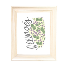 Load image into Gallery viewer, Illinois State Map Art Print
