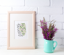 Load image into Gallery viewer, Illinois State Map Art Print